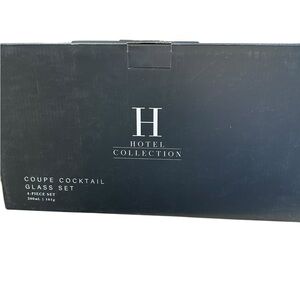 Hotel Collection Elegant Coupe smoke glasses set of 4